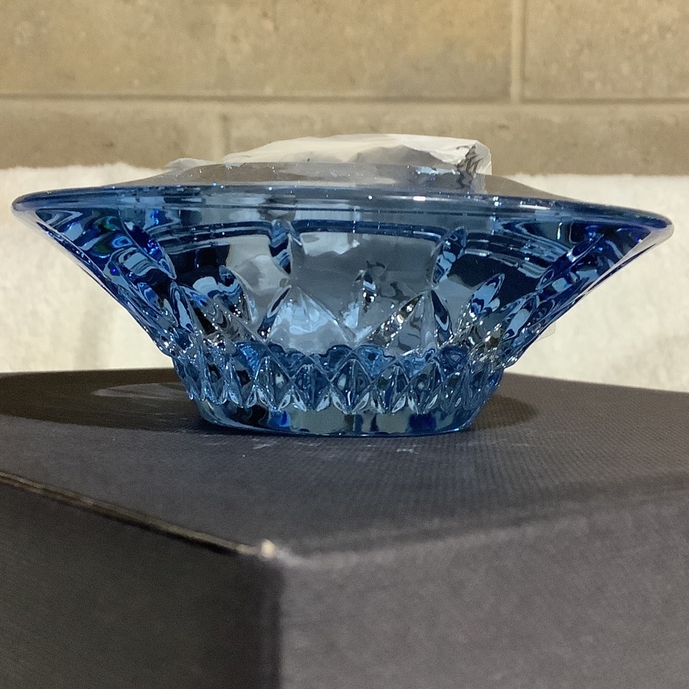 Waterford crystal Lismore Votive Topaz Ice candle holder.